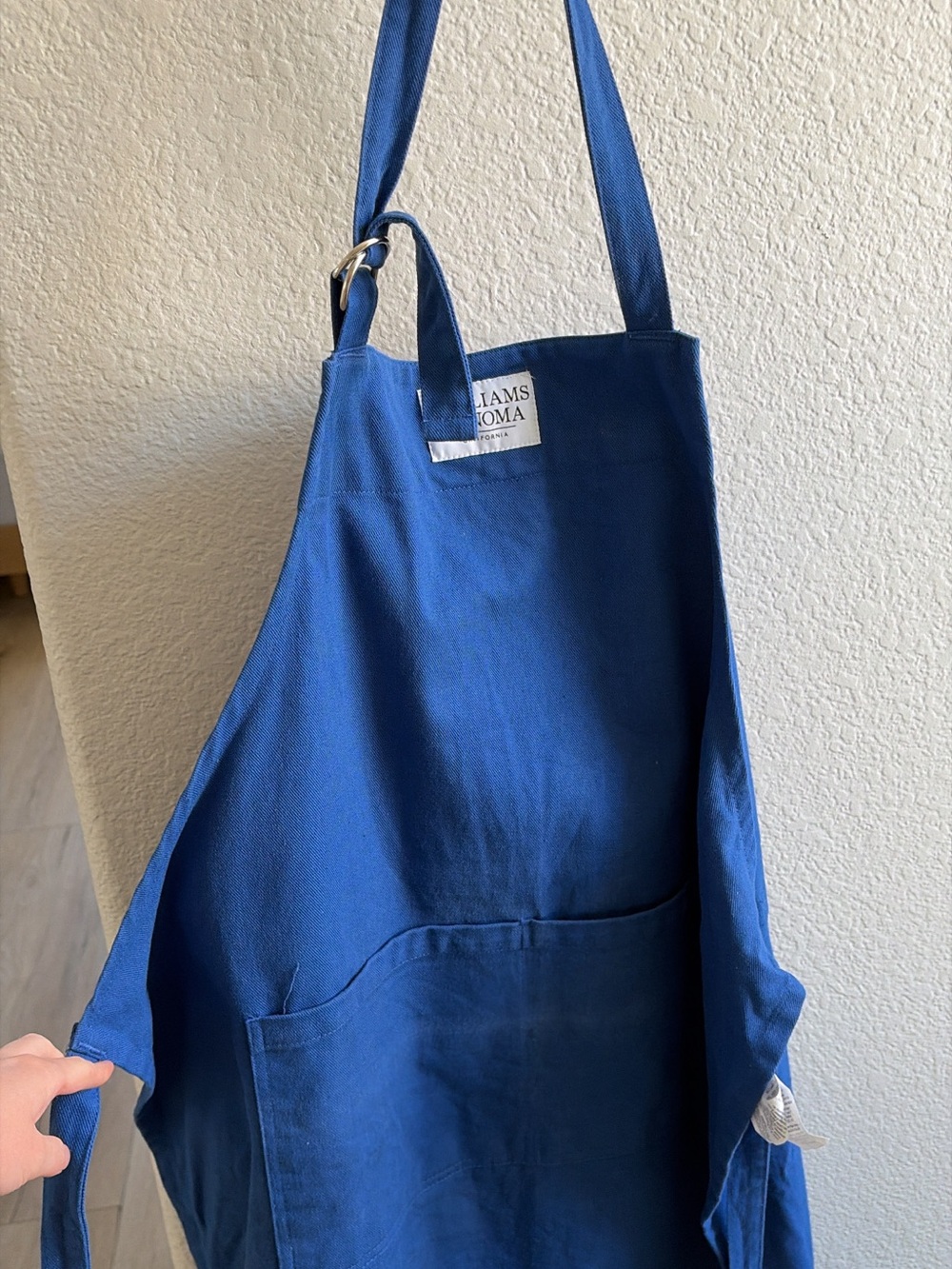 💙 Williams Sonoma Classic Cotton Apron — Cobalt Blue